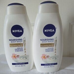 (2) Nourishing Body Wash with Nourishing Serum - White and Blue
